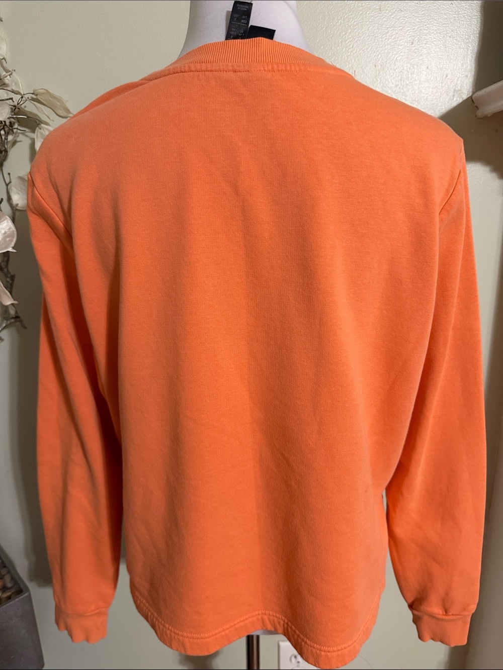 adidas Women's Orange White Crew Sweatshirt Large - Picture 3 of 4